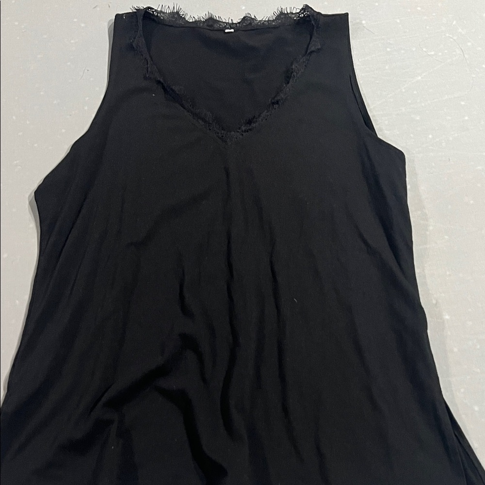 Chic Black V-Neck Tank Top